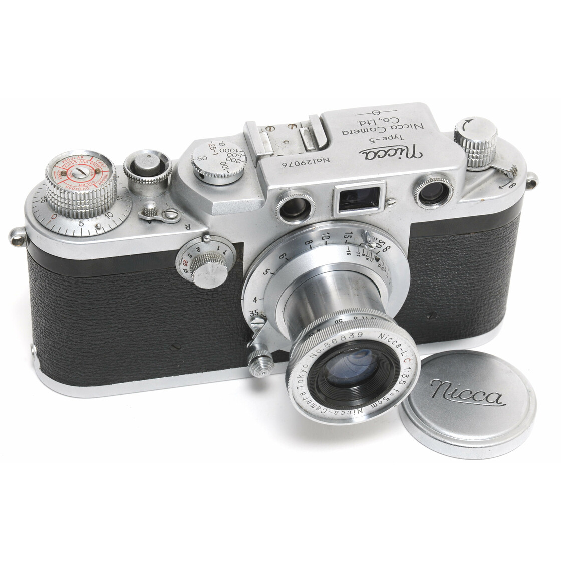 Nicca Type-5 copy of Leica with 3.5/5cm Nicca-L-C lens RARE